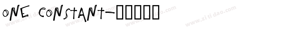 One Constant字体转换